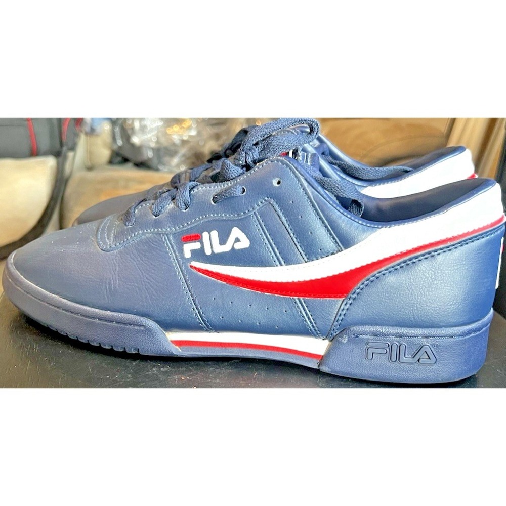 FILA Original Fitness Classic Men's 11 Navy/White/Red Low Top Lace Up Sneakers